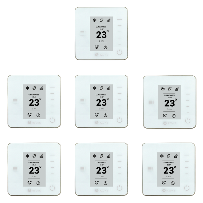 Pack 7 thermostats Airzone blanc